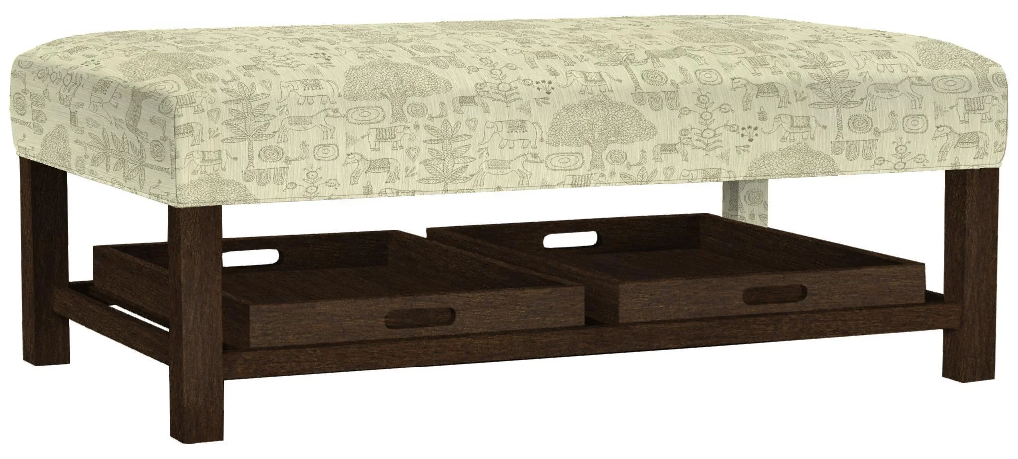 Bassett Lori 15085030 Cocktail Ottoman with Tray Storage Esprit